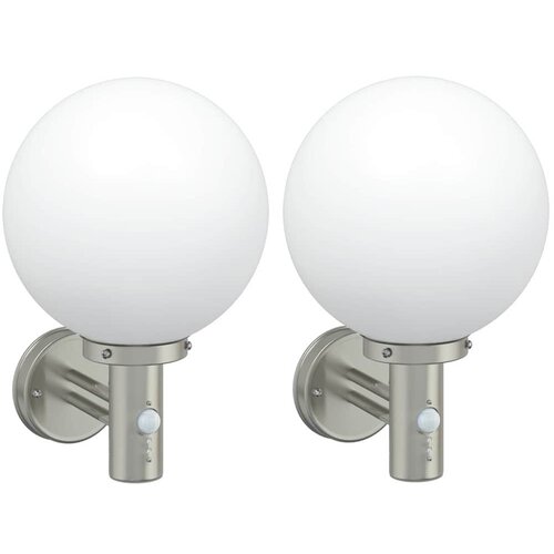 vidaXL Zunanje stenske svetilke 2 pcs srebrna 28 x 25 x 38 cm, (5000039986) Cene
