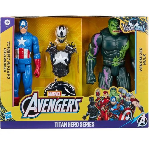Hasbro Marvel Osvetnici: VenomVersus Titan Hero Series Venomizirani Kapetan Amerika protiv Venomiziranog Hulka - Cene