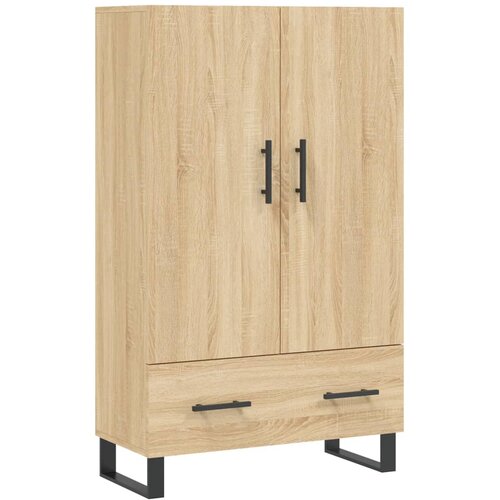  Visoka komoda boja hrasta 69,5 x 31 x 115 cm konstruirano drvo Slike