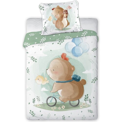 Faro posteljina 2 djelna Cuddles white/green Slike