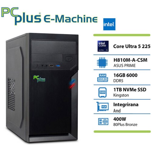PCPLUS Namizni računalnik PCPLUS e-machine, Ultra 5 225, 16 GB RAM, 1TB SSD, (5000492195) Cene