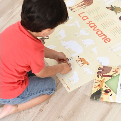 Poppik Edukativni poster s nalepnicama Otkrića Savana 5+ Cene