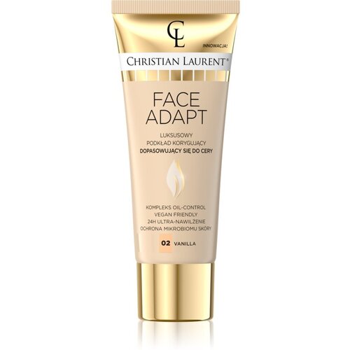 Christian Laurent Face Adapt vlažilni tekoči puder z gladilnim učinkom odtenek 02 Vanilla 30 ml Cene