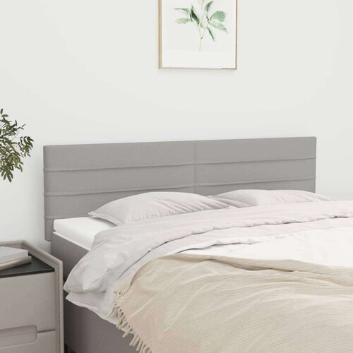  Uzglavlja 2 kom svjetlosiva 72 x 5 x 78/88 cm od tkanine Slike