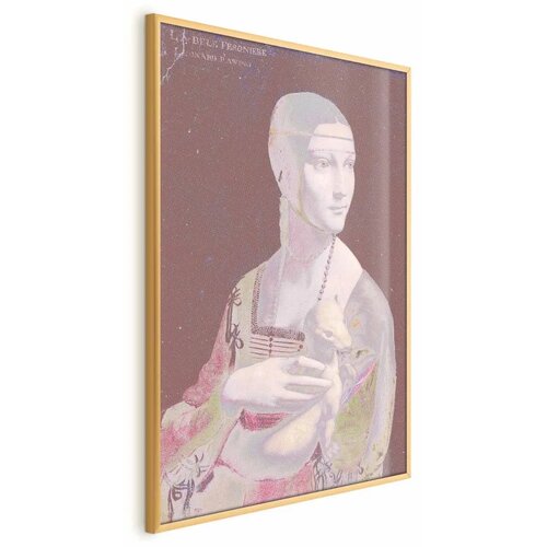  Plakat - Pastel Lady 60x90 Zlatni okvir Cene