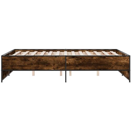 VidaXL Okvir za krevet boja hrasta 120x190cm konstruirano drvo i metal Slike