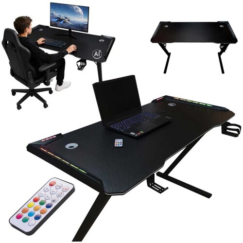  Igraći stol s LED RGB pozadinskim osvjetljenjem 120x60cm Cijene