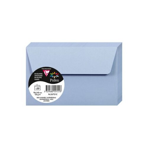 Clairefontaine kuverte Pollen 90x140mm 120gr lavander blue 1/20 Cene