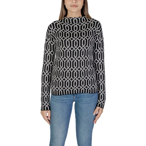 Street One graphical jacquard sweater 302834 Crna