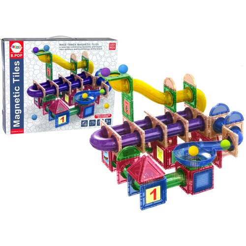 Lean_Toys Dirkalna steza za žoge, magnetne kocke Cene