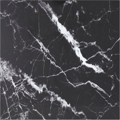 VidaXL Stolna ploča crna 60 x 60 cm 6 mm staklena s mramornim uzorkom Slike
