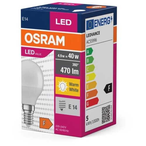 Osram LED žarulja Value E14 5.7 W 2700 K B 40 Slike