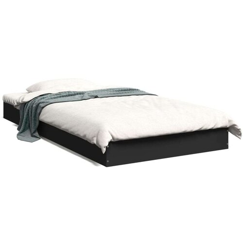 vidaXL Okvir za krevet crni 90 x 190 cm od konstruiranog drva Cene
