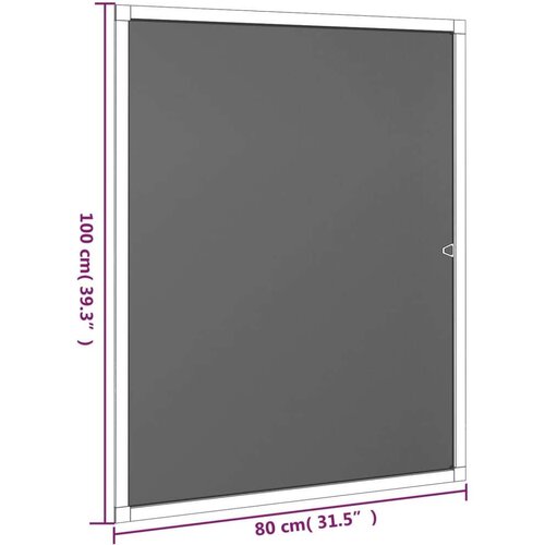 VidaXL Prozorski zaslon protiv insekata antracit 80 x 100 cm Slike