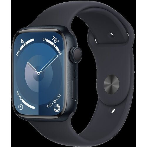 Apple Watch S9 GPS 45mm Midnight Alu Case w Midnight Sport Band &amp;ndash; M/L Slike