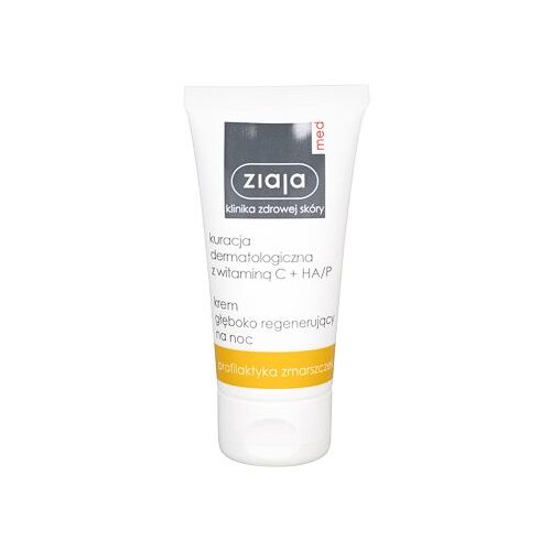 Ziaja Med Dermatological Treatment Deeply Regenerating obnovitvena nočna krema z vitaminom c 50 ml za ženske Slike