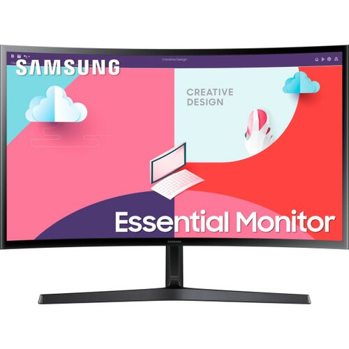Samsung monitor S24C366EAU 61cm/24inca (1920x1080) curved 16:9 4ms 75Hz hdmi vga vesa full hd black Slike