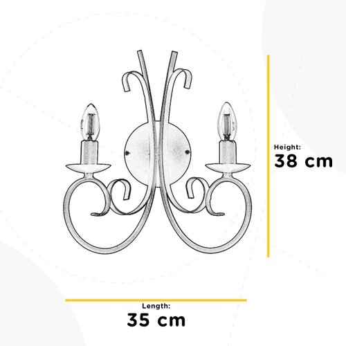  ONLI - Zidna svetiljka POMPEI 2xE14/6W/230V crna Slike