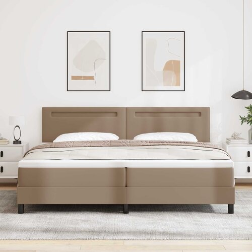 Krevet s opruga kutije s madracem Boja cappuccina 200 x 200 cm Slike