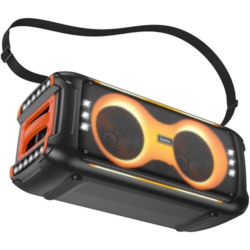 Hoco karaoke set bežični zvučnik + 2 bežična mikrofona led 60W HA9 crni Slike