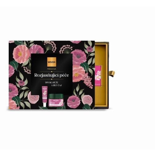 Weleda Wild Rose & White Tea Premium Brightening Care Set Zaglađujuća dnevna krema od divlje ruže i bijelog čaja 40 ml + zaglađujuća dnevna krema od divlje ruže i bijelog čaja 12 ml za žene Cijene