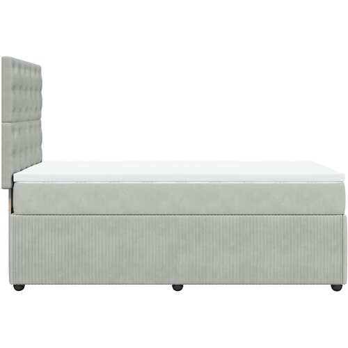 Box spring krevet s madracem svjetlosivi 90x190 cm bar&amp;scaron;unasti Slike