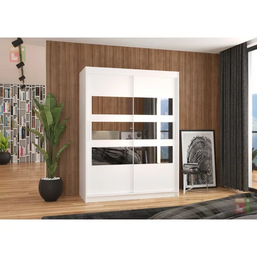 ADRK Furniture Garderobna omara z drsnimi vrati Florento 150x200x58 cm