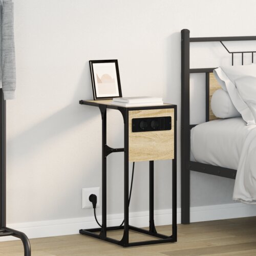 VidaXL Noćni ormarić sonoma hrast 41.5 x 26 x 60.5 cm Slike