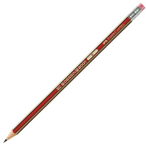 Faber-Castell Faber-Castell: Dessin 2001 grafitni svinčnik z radirko B 1 kos Cene