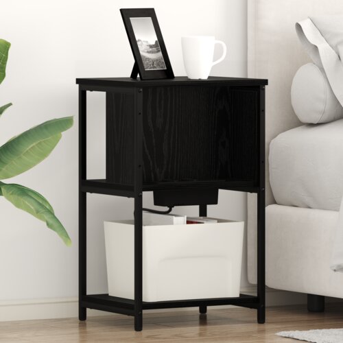 vidaXL Noćni ormar Crni hrast 38 x 31 x 61 cm Konstruirano drvo Cene