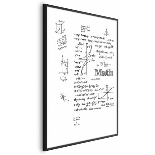  Plakat - Mathematics 60x90 Crni okvir s margom Cene