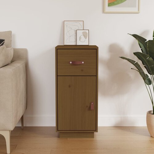 The Living Store Komoda medeno rjava 34x40x75 cm trdna borovina - Komoda, (21663263) Slike