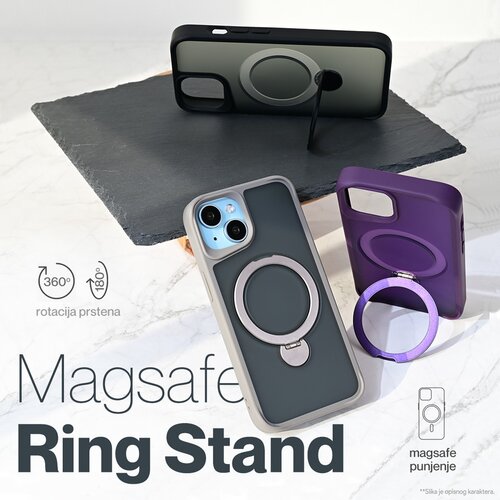  Torbica Magsafe Ring Stand za iPhone 16 6.1 ljubičasta Cene