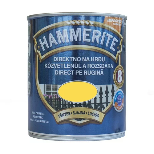 HAMMERITE Lak za kovino Hammerite Sijaj (750 ml, rumen)
