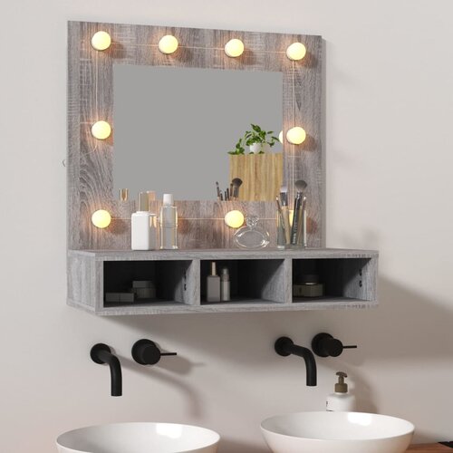 vidaXL ormarić s ogledalom led boja hrasta sonome 60x31,5x62 cm Cijene