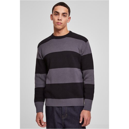 UC Men Heavy Oversized Striped Sweatshirt black/darkshadow Slike