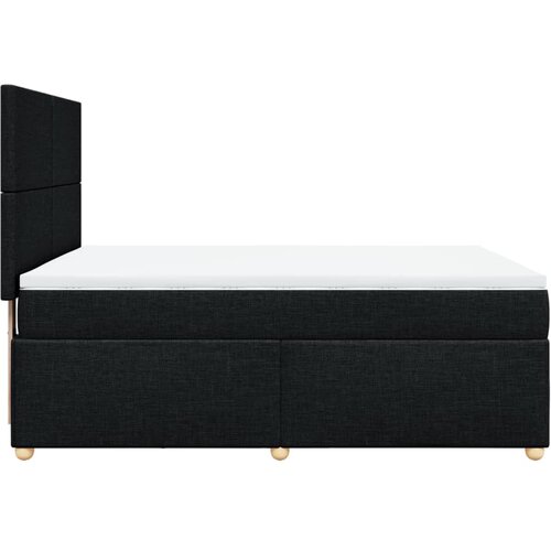  Krevet s oprugama i madracem crni 140x200 cm od tkanine Slike