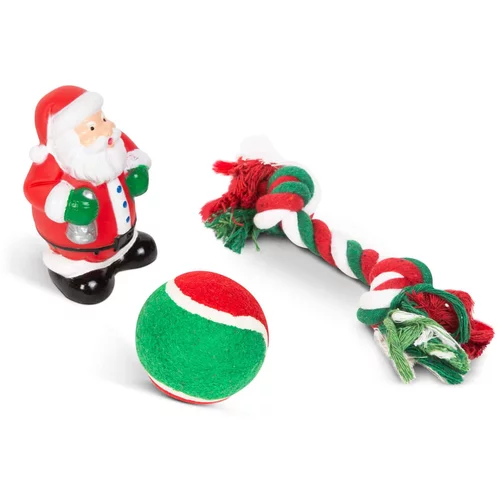  Božični set igrač za pse žoga, vrv in božiček