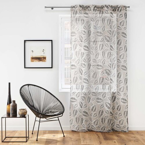 Douceur d int&amp;eacute;rieur Crna/bež prozirna zavjesa 140x280 cm Alma &amp;ndash; Slike