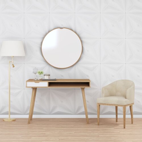 VidaXL Zidni paneli 24 kom bijeli 50 x 50 cm EPS 6 m&amp;sup2; uzorak zvijezde Slike