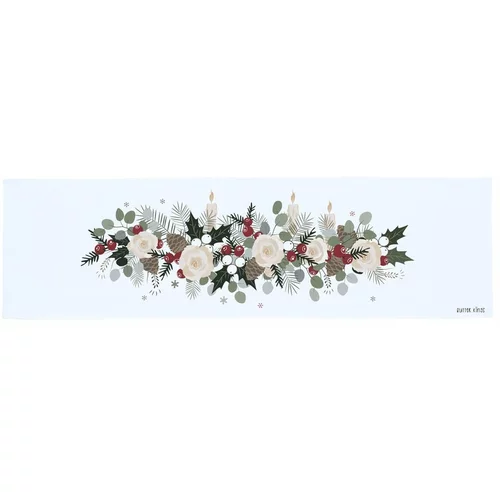 Butter Kings pamučno gazište s božićnim motivima jele grane, 140 x 40 cm