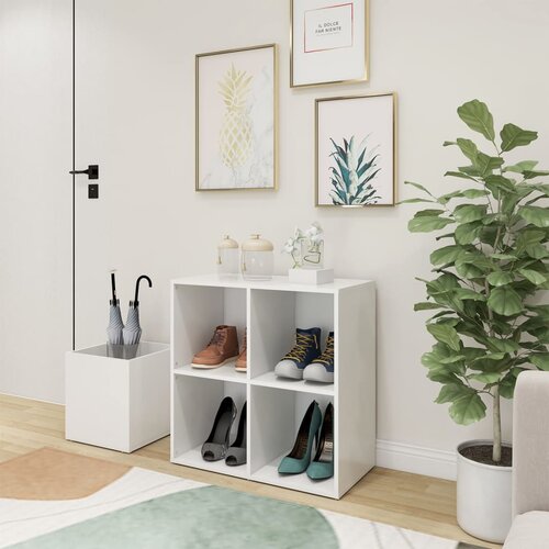 vidaXL Omara za čevlje bela 105x35,5x70 cm iverna plošča Cene