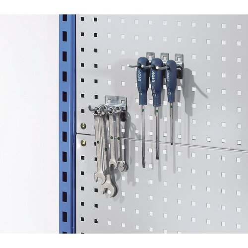 eurokraft pro nadgradnja plošče z luknjami za montažni voziček, z 2 luknjičastima ploščama bele aluminijaste barve, dxš 1086 x 960 mm Cene