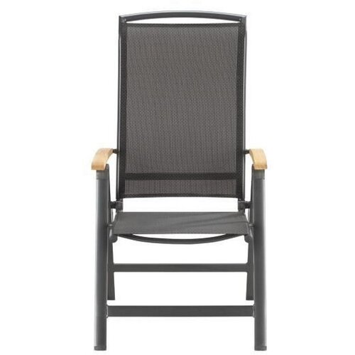 Ambia Garden ZLOŽLJIV VRTNI SEDEŽ tikovina aluminij antracit, črna Slike