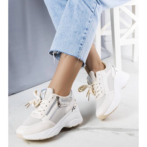 Gemre Beige wedge sneakers Stacey Slike