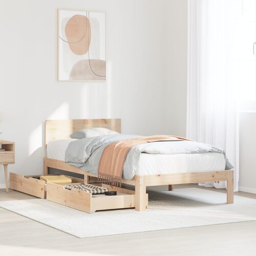 VidaXL Okvir kreveta s ladicama bez madraca 90x190 cm Slike
