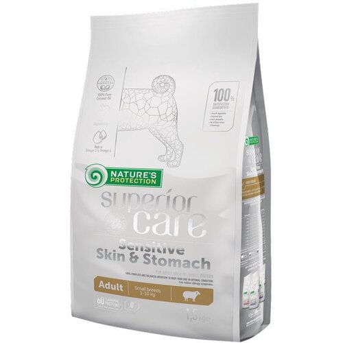 Nature's Protection Sensitive Skin and Stomach Small - Jagnje 1,5kg Cene
