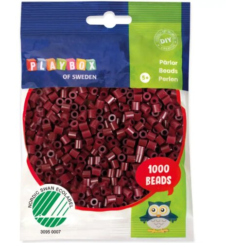 Playbox 5mm MIDI peglajuće perle u boji bordo, 1000 komada Cene