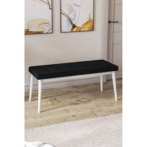 Hanah home klupa Pera Bench, 105 cm, crna / bela Cene