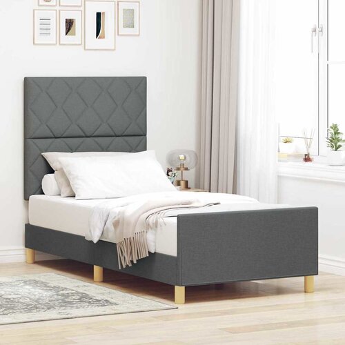  Krevetna konstrukcija Tamno siva 90 x 200 cm tkanina Cijene